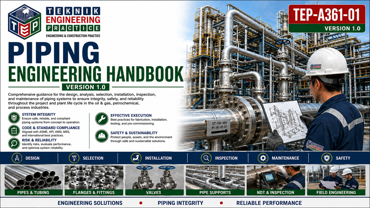 Thumbnail for TEP-A361-01 – Piping Engineering Handbook – Version 1.0