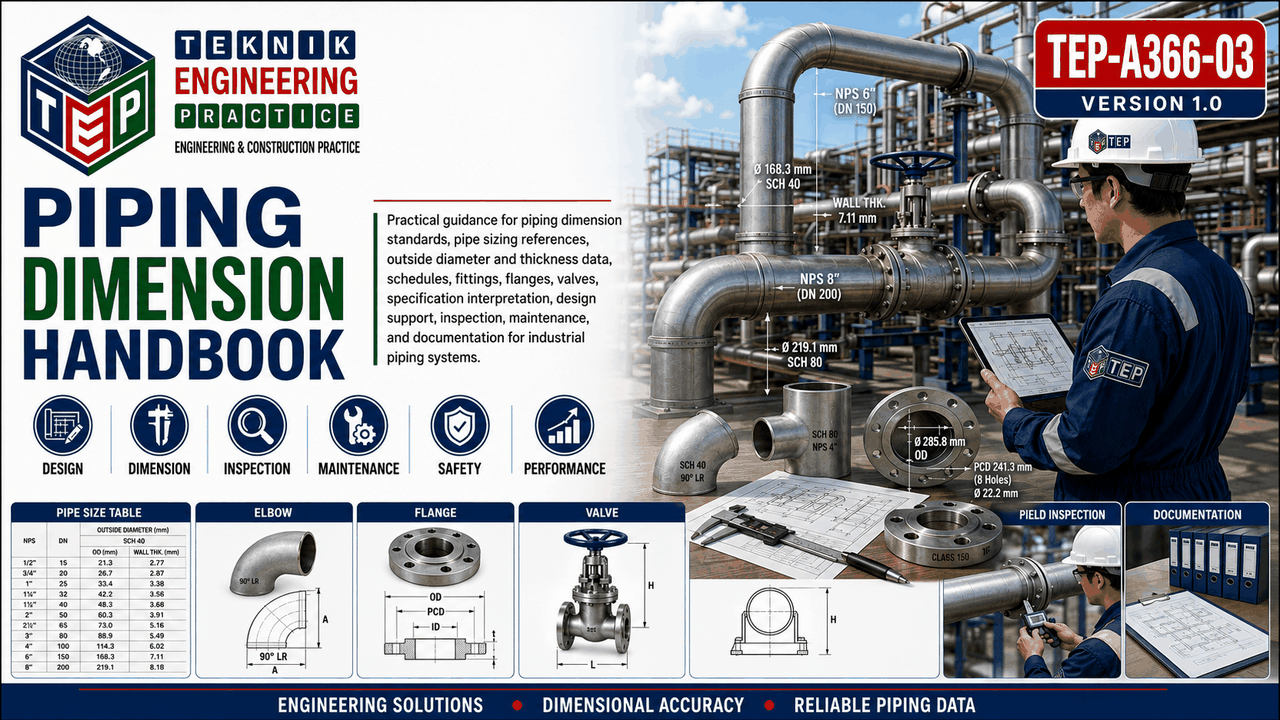 Thumbnail for TEP-A366-03 PIPING DIMENSION HANDBOOK VERSION 1.0