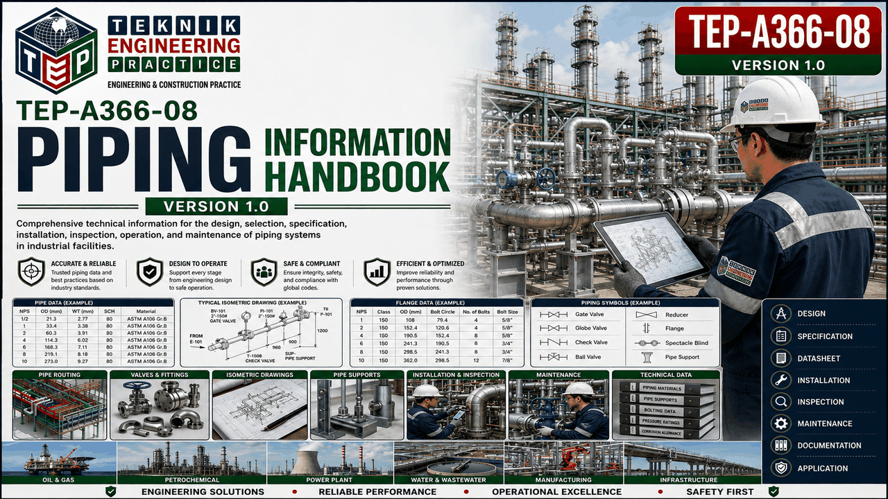 Thumbnail for TEP-A366-08 PIPING INFORMATION HANDBOOK VERSION 1.0