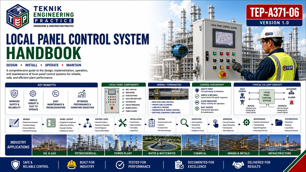 Thumbnail for TEP-A371-06 LOCAL PANEL CONTROL SYSTEM HANDBOOK VERSION 1.0t describes local and remote control authority, PLC and HMI