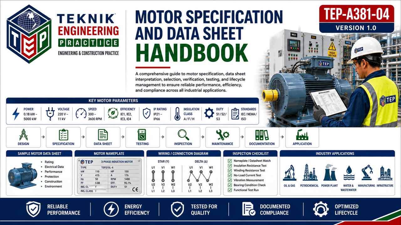 Thumbnail for TEP-A381-04 MOTOR SPECIFICATION AND DATA SHEET HANDBOOK VERSION 1.0