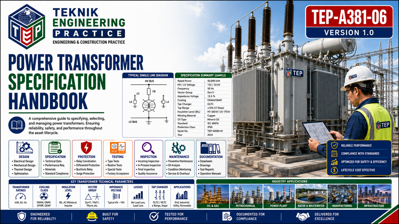 Thumbnail for TEP-A381-06 POWER TRANSFORMER SPECIFICATION HANDBOOK VERSION 1.0
