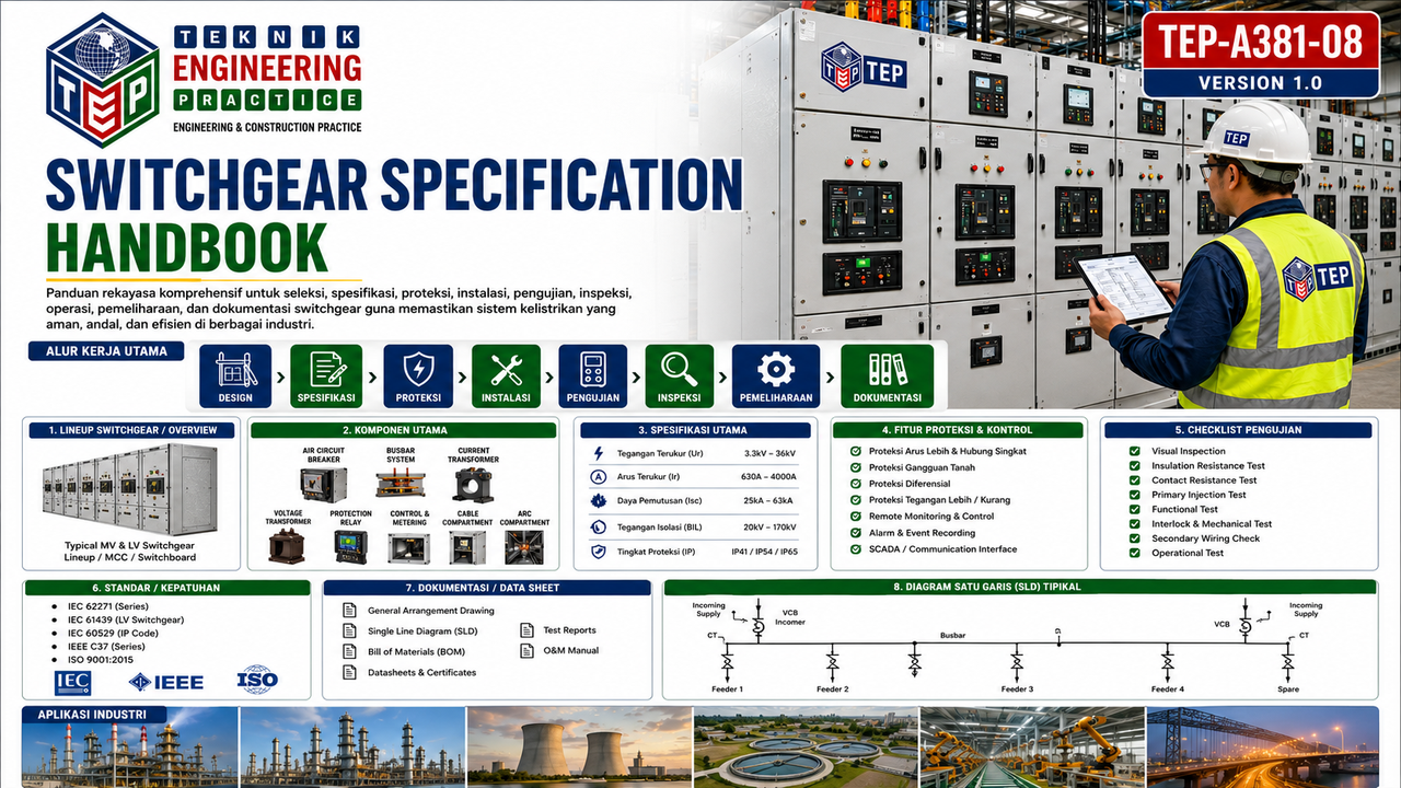 Thumbnail for TEP-A381-08 SWITCHGEAR SPECIFICATION HANDBOOK VERSION 1.0