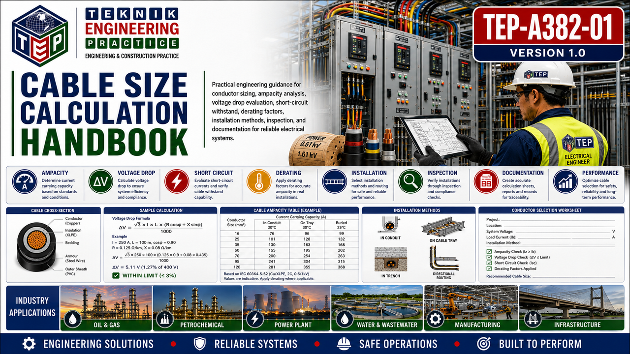 Thumbnail for TEP-A382-01 CABLE SIZE CALCULATION HANDBOOK VERSION 1.0